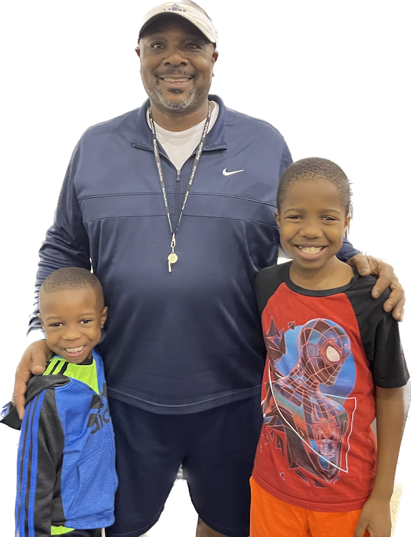 Coach Drake with players